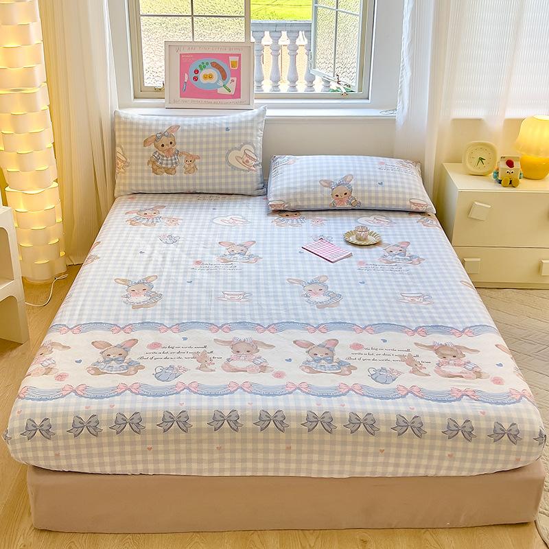 Reine Baumwolle Einzel- und Doppelbett Tasche Matratzenschoner Reine Baumwolle Spannbettlaken Staubdichter Bettschutz