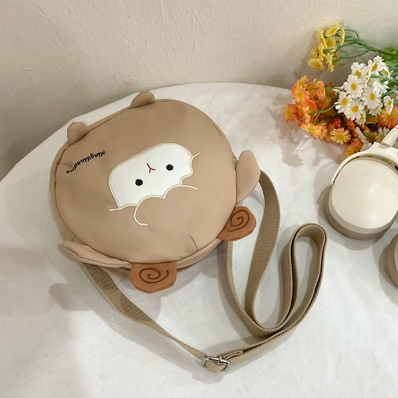 

Cute Kids Single Shoulder Bag Fun Cartoon Animal Print Lamb For Everyday Adventures Khaki No Pendant