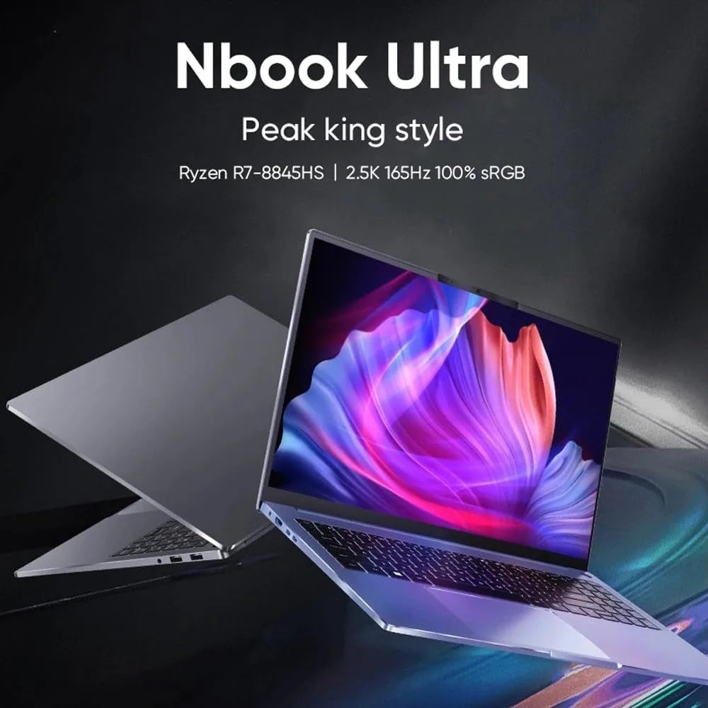 GZBOX laptop AMD Ryzen 7 8845HS to with Window11 Pro 64GB DDR5 5600Mhz 2280 NVME SSD 2TB Metal shell power video Laptop Note Note 16-inch (up 5.1GHz)