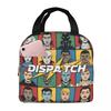 Insulated Lunch Boxes Dispatch Comic Book Superhero Product Food Box Multifunction Cooler Thermal Bento Box For School