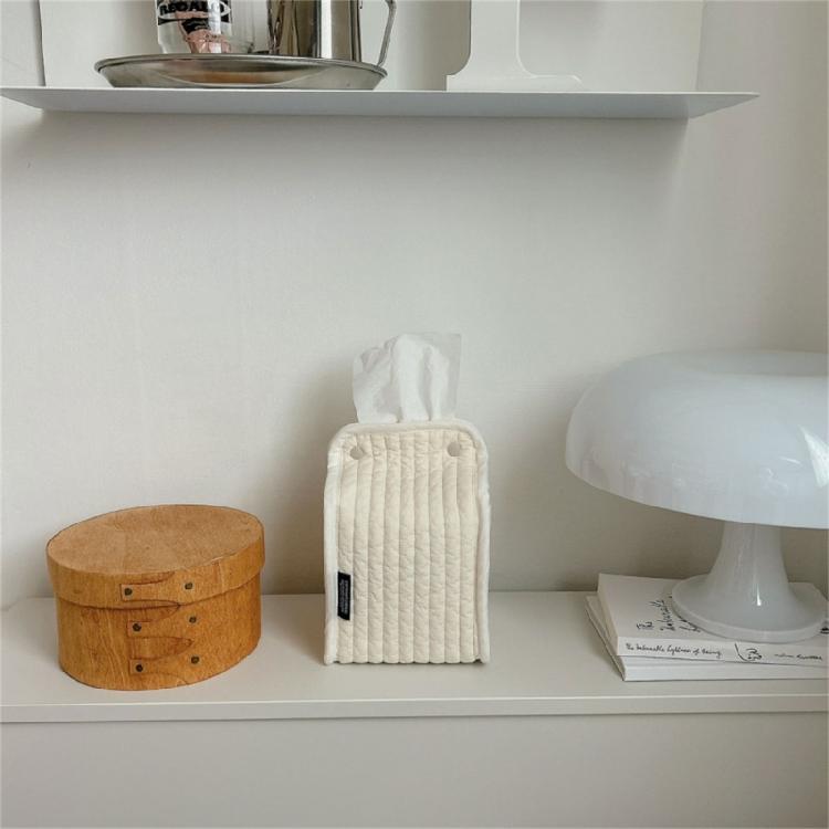 Striped Cotton Standing Tissue Dispenser Easy Cleaning Designs Space Saving Storage Solution for Countertops