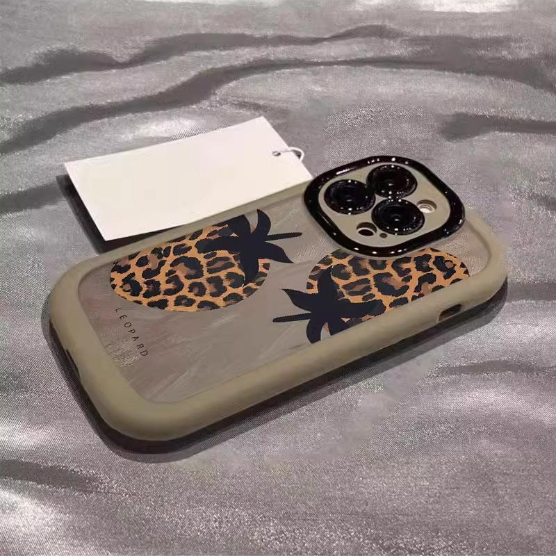 Advanced Leopard Print Suitable for Apple 16promax Mobile Phone Case Painted IPhone 15pro Puff 14 Silicone