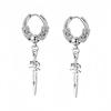 Long Hanging Crosses Leaves Pendants Hoops Woman Earrings Man Vintage Stainless Steel Hip Hop Ear Piercing Jewelry Accessories