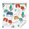 Cats and Plants Wallpaper In Scandinavian Style for Living Room and Bedroom 50x1000