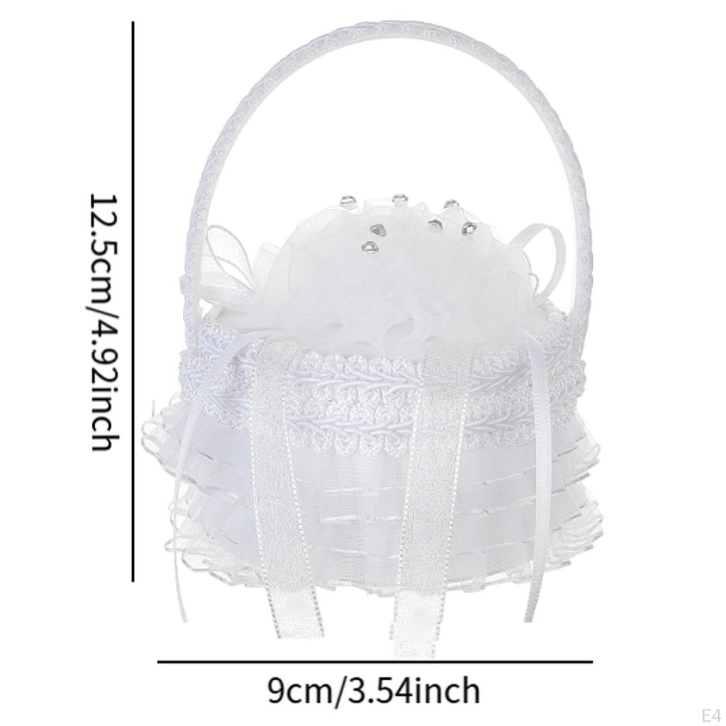 Hochzeit Ring Box Engagement Halter Container Schmuck Fall Mini Blume Korb Schmuck