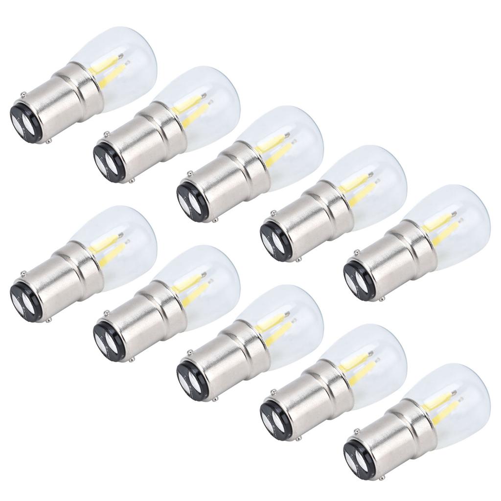 10 Stücke 2W B15D Glühbirne 6500K Glühbirnen für Kronleuchter Wand Lampen Tisch Lampen Weißes Licht AC/DC 24V
