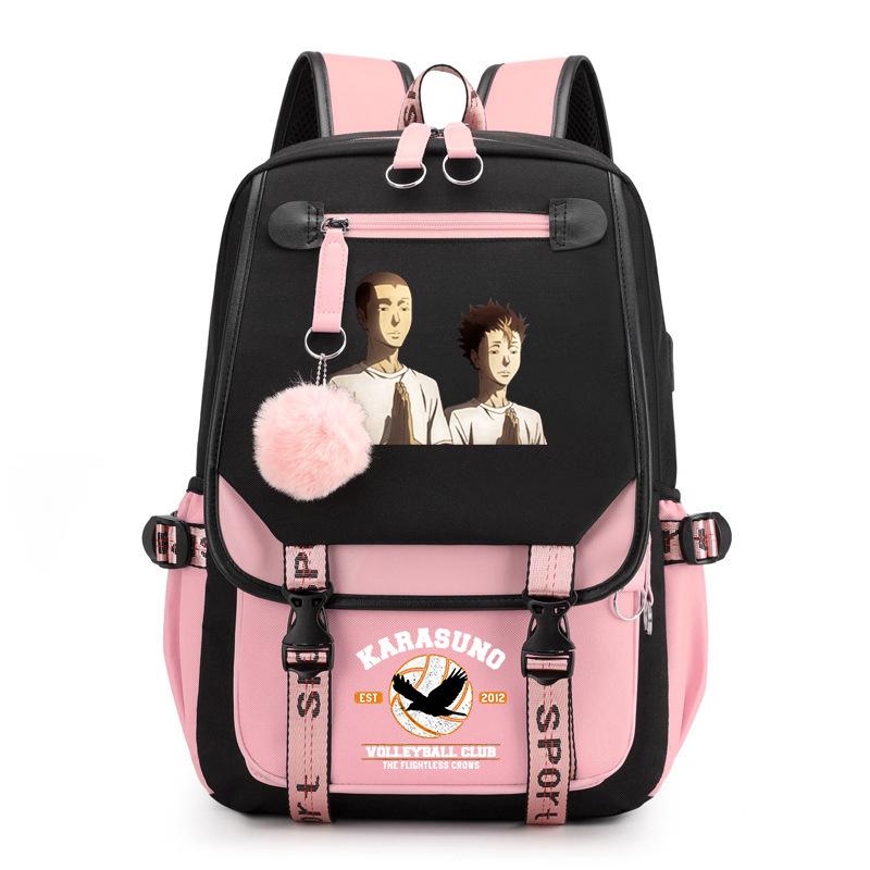 Anime volleyball teenager peripheral printing middle school student schoolbag outdoor large-capacity backpack