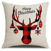 Home Decor Merry Christmas Themed Pillow Covers Pattern Cushion Cover Suitable For Sofa Bedroom Car Pillow Cover