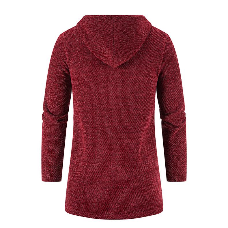 Men's 2024 Autumn/Winter Fleece-Lined Chenille Knit Cardigan & Trench Coat