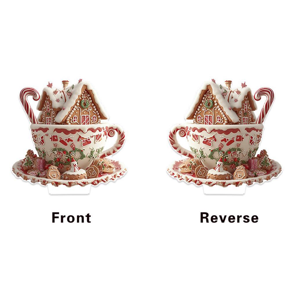 Christmas Table Decoration Cute Candy House Desk Signs Centerpieces for Home Countertop Party Decor