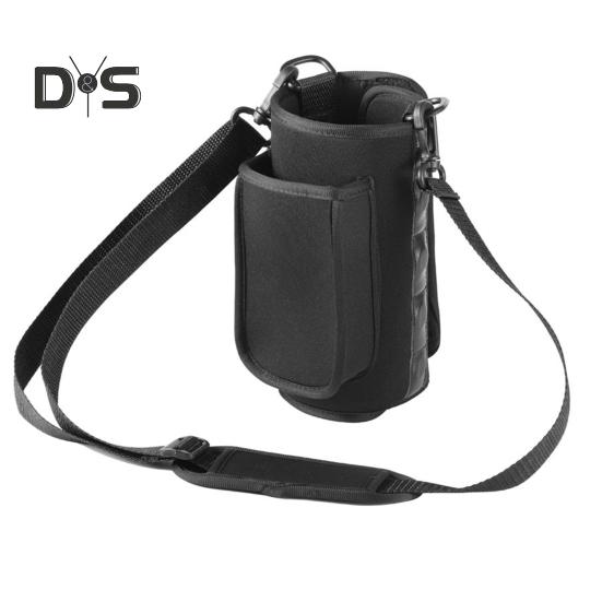 

Магнитный держатель для бутылки с водой, сумка с карманом для телефона, пряжкой для полотенца, сумка-переноска для бутылок в спортзале, чехол для мужчин и женщин, сумка-органайзер из ткани Оксфорд с чёрный