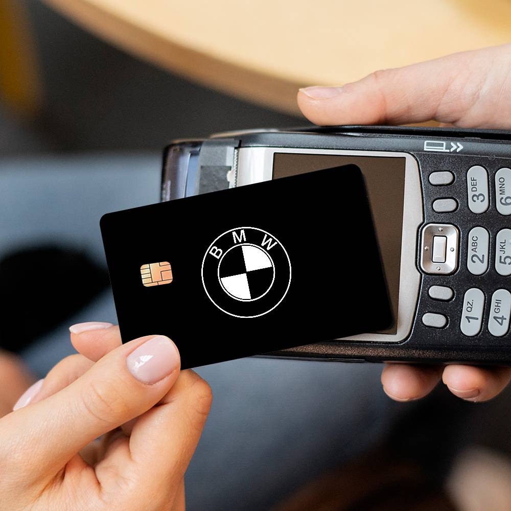 AABT1 Luxury Sport Car B-BMWs Fashion Matte Gold Silver Black Matte Film Skin Sticker Tape For Bank Credit Debit Card