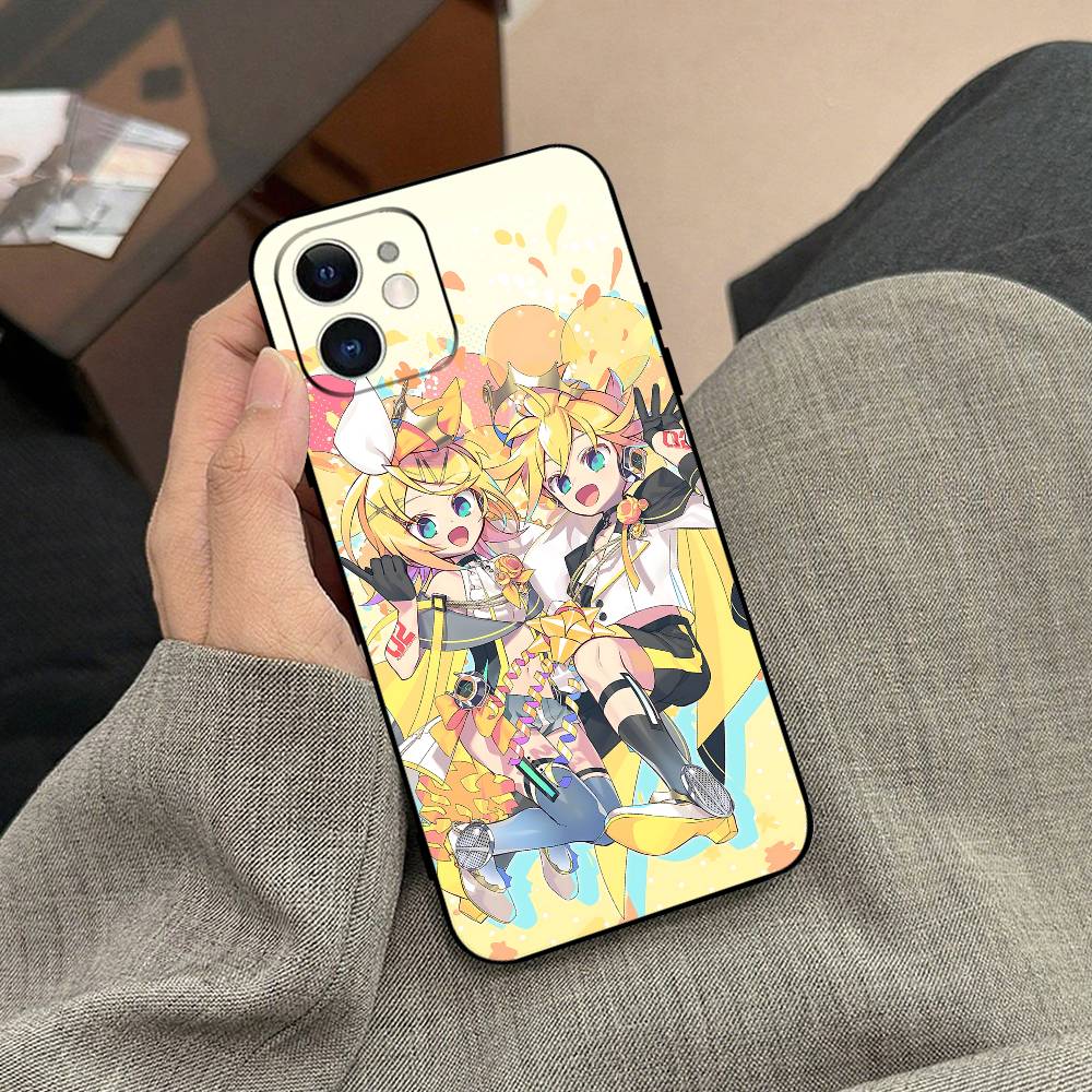 J-KagamineS Rin Len Handyhülle Schwarze Handyhülle Für IPhone 17/16/15/13/14 Pro Max/ 11Plus/X/Xr/Xs Max 13mini