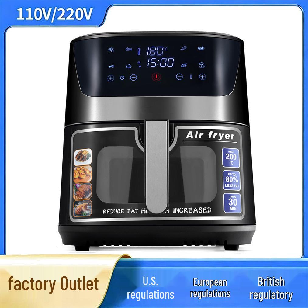European Multifunctional Smart Electric Fryer, Stainless Steel Air Fryer with Large Capacity, Household Model