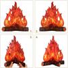 2/4 PCS 3D Fake Campfire – Safe Artificial Flame Decor for Indoor Camping, Bachelorette Parties, Photo Props & Classroom Events