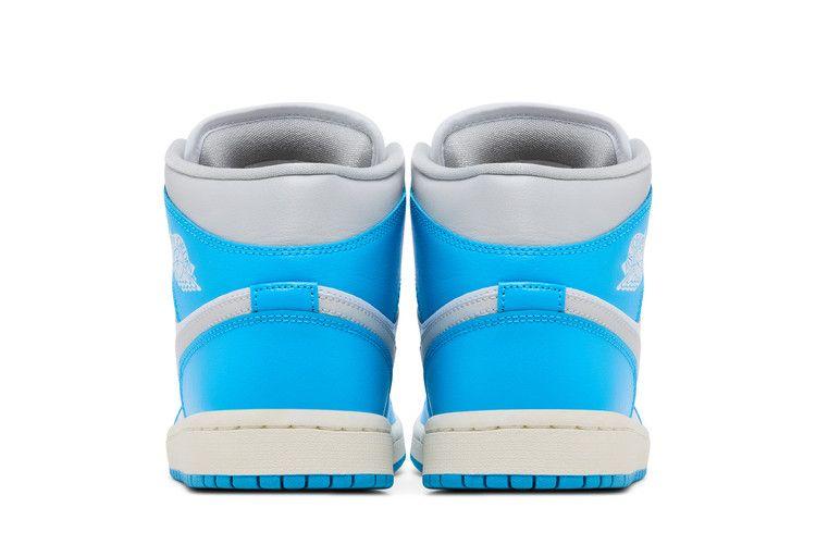 Jordan 1 Mid Dark Powder Blue White Sail Neutral Grey (Women's)