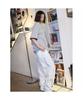 Saendeusaundeu (Unisex) Parachute Banding Pants White