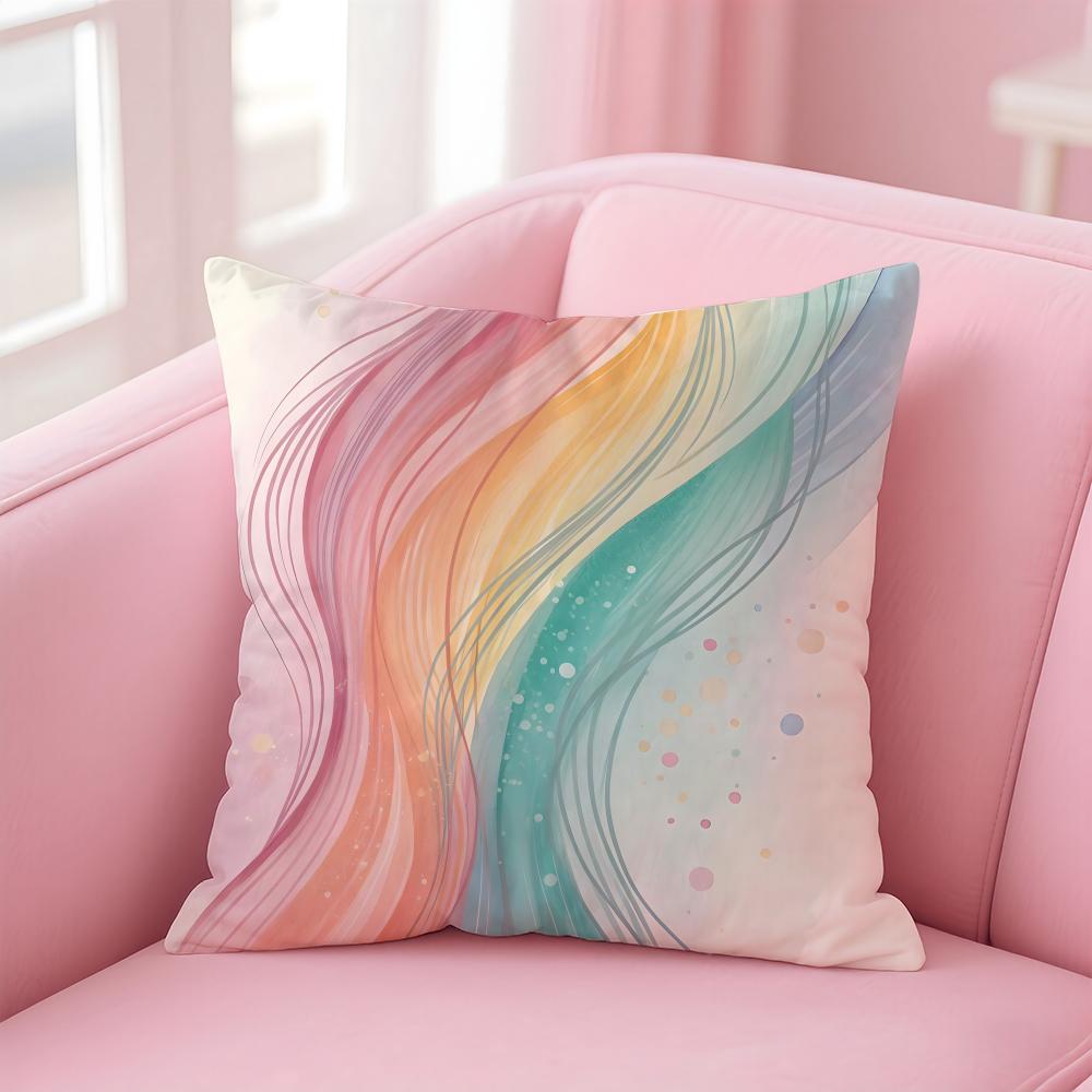 Pure color blending Cushion Cover Comfortable Reversible Pillow Cover Ideal for Car Sofa Bedroom Beyond