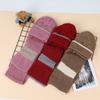 Autumn and winter squirrel velvet warm women's wool hat versatile snow hat cold winter hat scarf integrated knitted hat