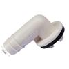 Drain Hose Connector Elbow 15mm/0.59in with Rubber Ring No Leaking Easy to Install for Air Conditioner External Unit