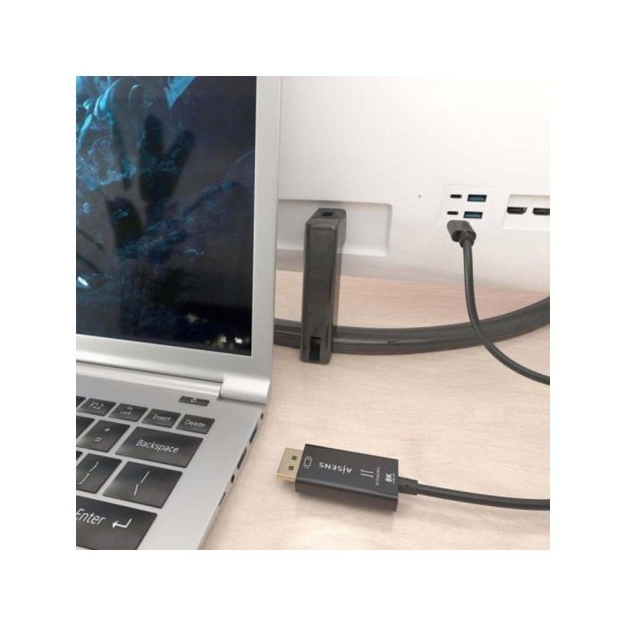 Cable Conversor Aisens A109-0879 USB-C a DisplayPort 8K@60Hz Bidireccional Negro 1.8m