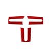 Red Carbon Fiber Interior Steering Wheel Cover Trim For Ford Mustang 2005-2009