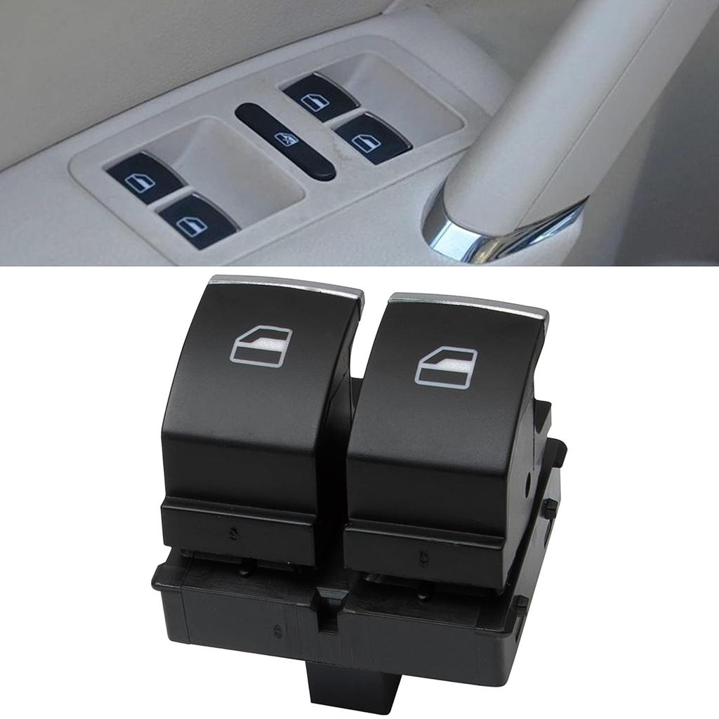 2 Door Front Left Master Window Switch Fits Golf MK5 MK6 GTI Passat B6 | for OE 5K3959857 5K3959857A 5K3959857B Also fits Eos Rabbit models Restores