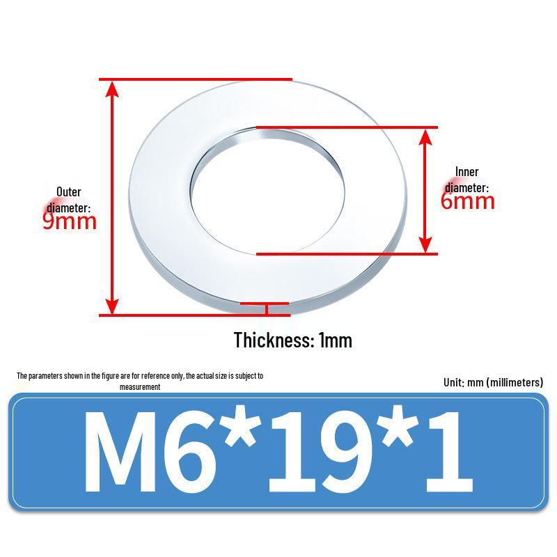 Extra Large Galvanized Metal Flat Washer (Sizes M1.6-M14)
