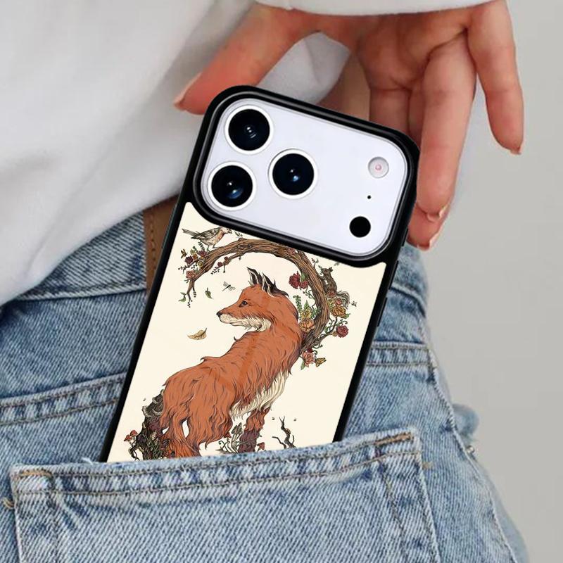 Schattig Dier Vossen zachte Telefoonhoesje voor iPhone 16e 15 14 13 12 17 Pro Max Plus Air 17pro Cover Coque