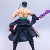 Anime One Piece Figure Three Knife Flow Battle Stance Zoro 2 Head Action Statue Model Doll PVC Collection Toy Boy Gift