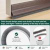 39-Inch Silicone Self-Adhesive Door Bottom Brush Strip with High-Density Dust Sealing Under-Door Weather Stripping for Home Insulation Noise Reduct