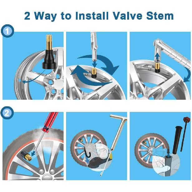 Riseuvo 5pcs TR600 High Pressure Tire Valve Stem - High-Pressure Tubeless Snap-in Valves Good for Larger or Heavy-Duty Vehicle