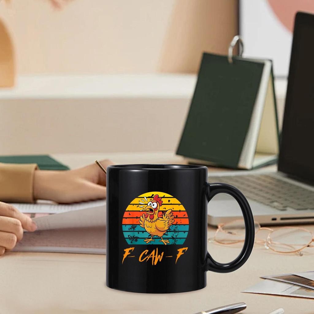 Funny Chicken Mug 350ml Ceramic Milk Cup Beverage Drinkware Hilarious Morning Coffee Mug For Home Office School Apartment