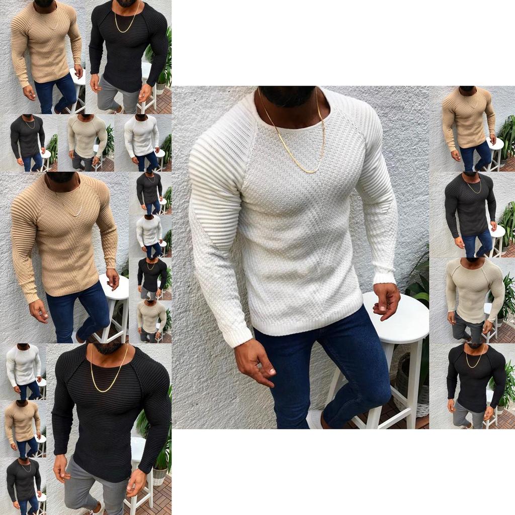 Men O-neck Slim Fit Autumn Winter Sweaters With Long Sleeves For Casual Wear