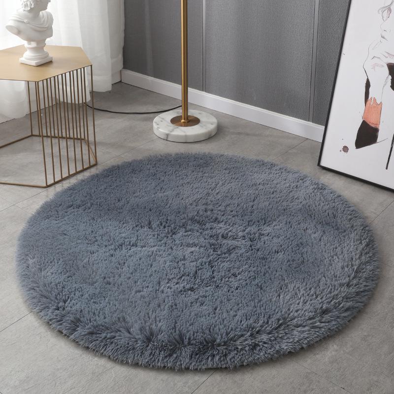 Cross-Border Tie-Dye Long-Pile Silk Wool Carpet for Living Room and Bedroom