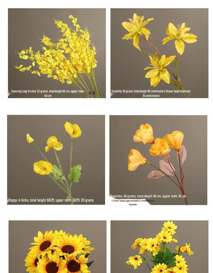 Wedding Yellow Silk Peony & Lotus Flower Arrangement for Ceiling and Aisle Decoration