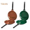 Double-Sided Pancake Pan with Lid Nonstick Reversible Cake Pan for Perfect Pancakes Stainless Steel Flip Master Pan for Fluffy Omelettes Breakfast