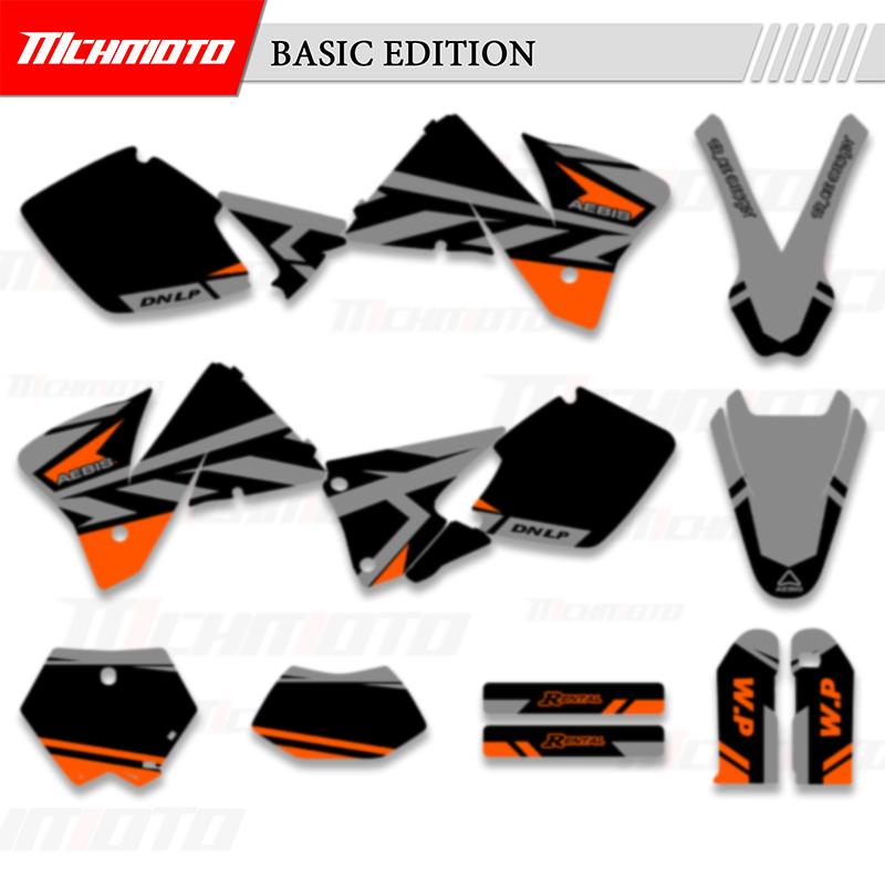 MCHMFG for KTM EXC 1998 1999 2000 125 200 250 300 380 Graphics Kit Decal Sticker Number Name Backgrounds