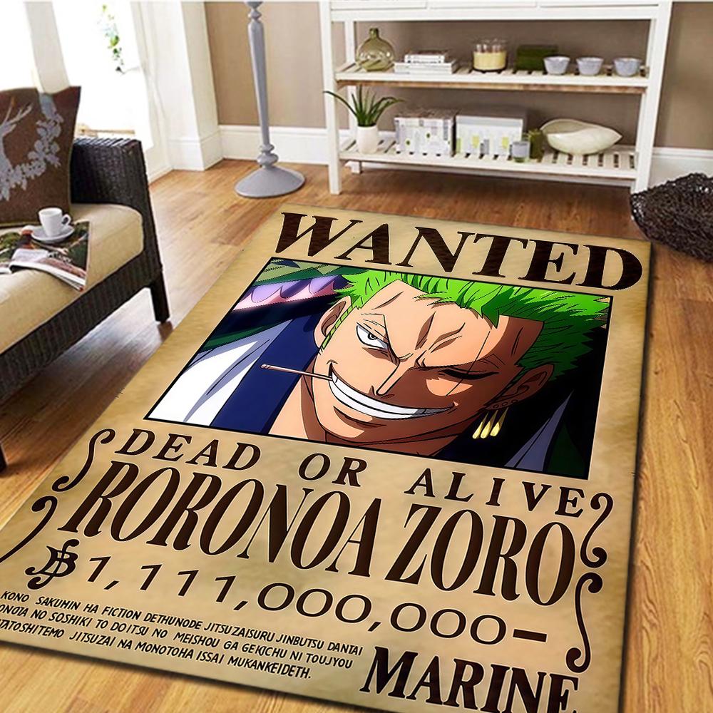 Roronoa Zoro Digital Print Carpet, Bedroom Play Mat, Home Decor Floor Rug, Cool Movie Themed Mat -HYQ80