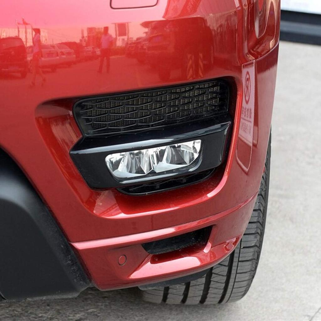 LLKUANG Black Front Fog Light Cover Trim Compatible with Land Rover Range Rover Sport 2014-2017 (Black)