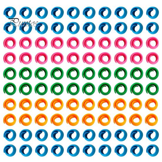 10/100 Stück Garnhalter, elastisch, gewellt, hält fest, wiederverwendbar, große Zähigkeit, hält die Garnspule sauber und organisiert, Näh- und Stickmaschinengarn