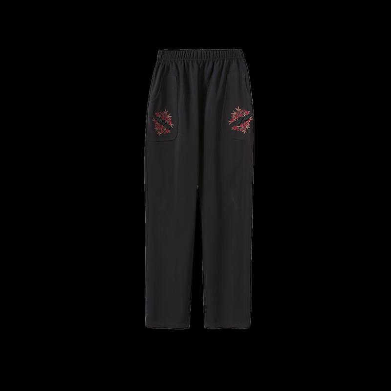 SIFONE Women's Summer Elastic Waist Straight-Leg Pants