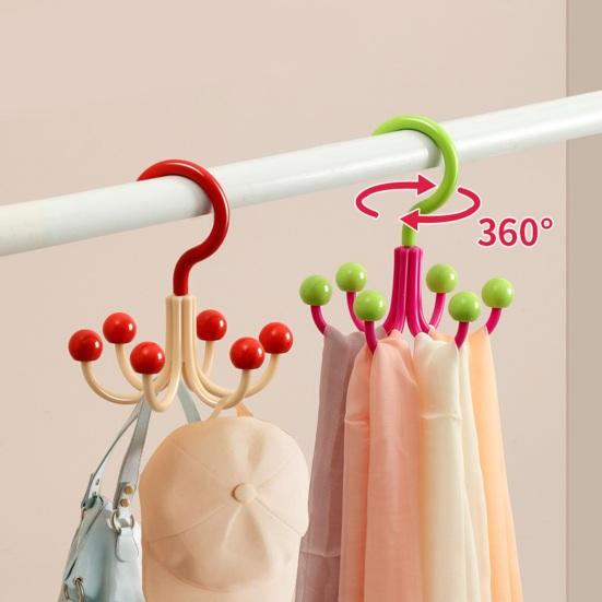 Hook with Six-claw Design Space Saving Hangers No-Punch Durable Load-bearing Hook for Kitchen Bathroom Bedroom