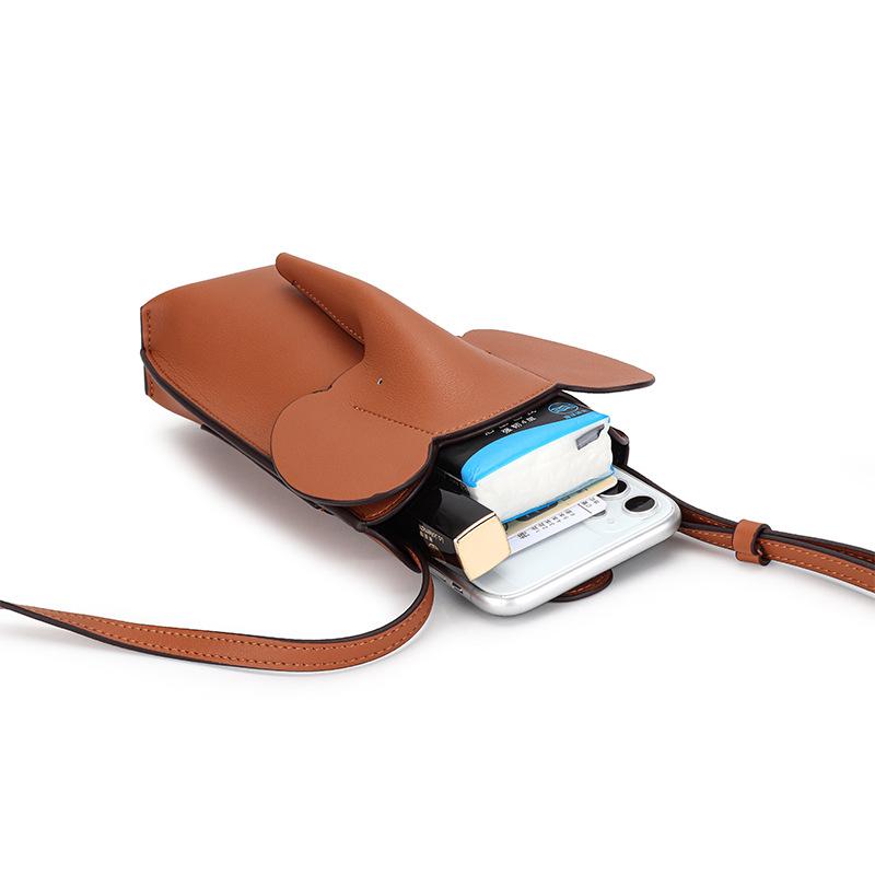 2024 New Mini Shoulder Bag 100% Genuine Leather Women Crossbody Phone Bags Fashion Elephant First Layer of Cowhide Purse Handbag