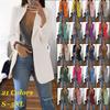 Lapel Women Loose Turndowncollar Long Sleeve Casual Blazer Women Outwear