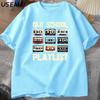 Kassettenband Musik Old School T-Shirt Playlist Digitales T-Shirt Baumwolle Kurzarm Rundhals T-Shirt Sommer T-Shirts Rundhals