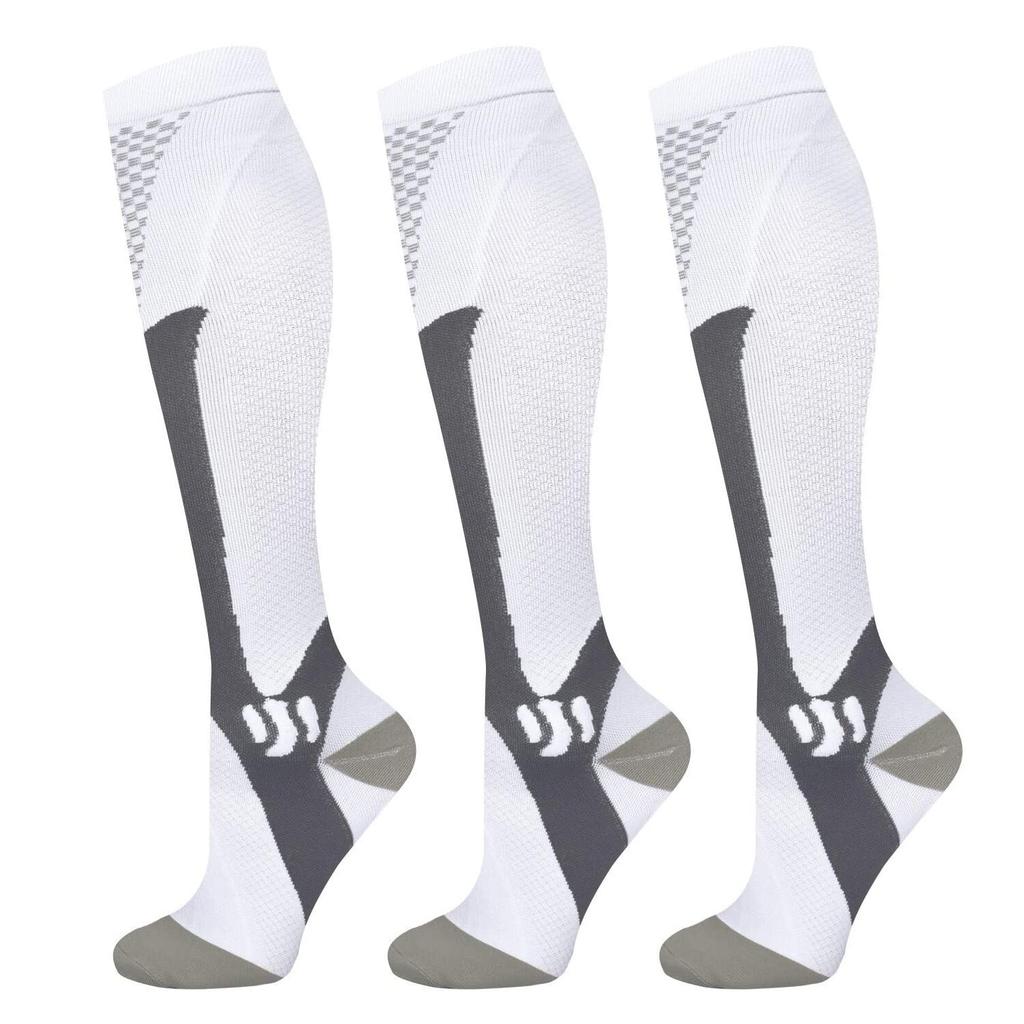 6Pairs New 20-30Mmhg Compression Socks High Stockings For Men & Women Sports Marathon Cycling Football Varicose Veins Eu35-45