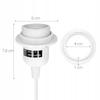 E27 socket with 3m cable Cable with switch E27 socket with switch