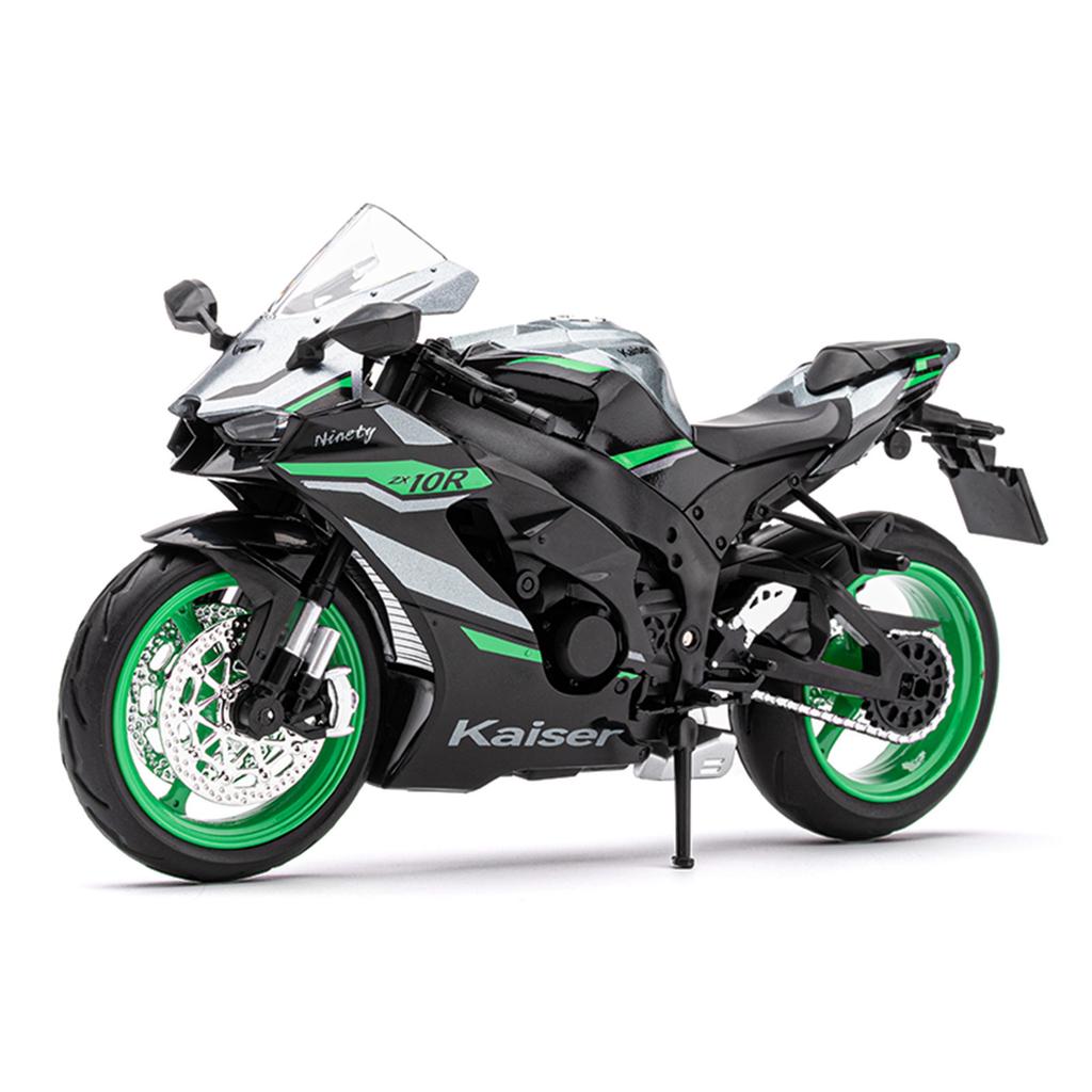 1:12 Kawasaki Ninja ZX10R Alloy Die Cast Motorcycle Model Toy Vehicle Collection Sound and Light Off Road Autocycle Toys Car