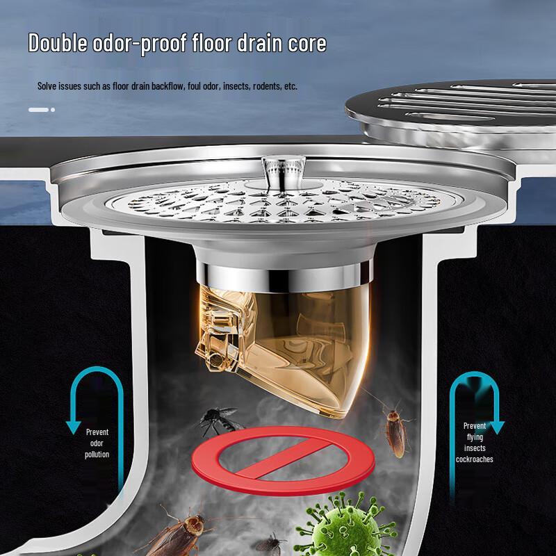 Bingyou Anti-Odor Universal Floor Drain Core